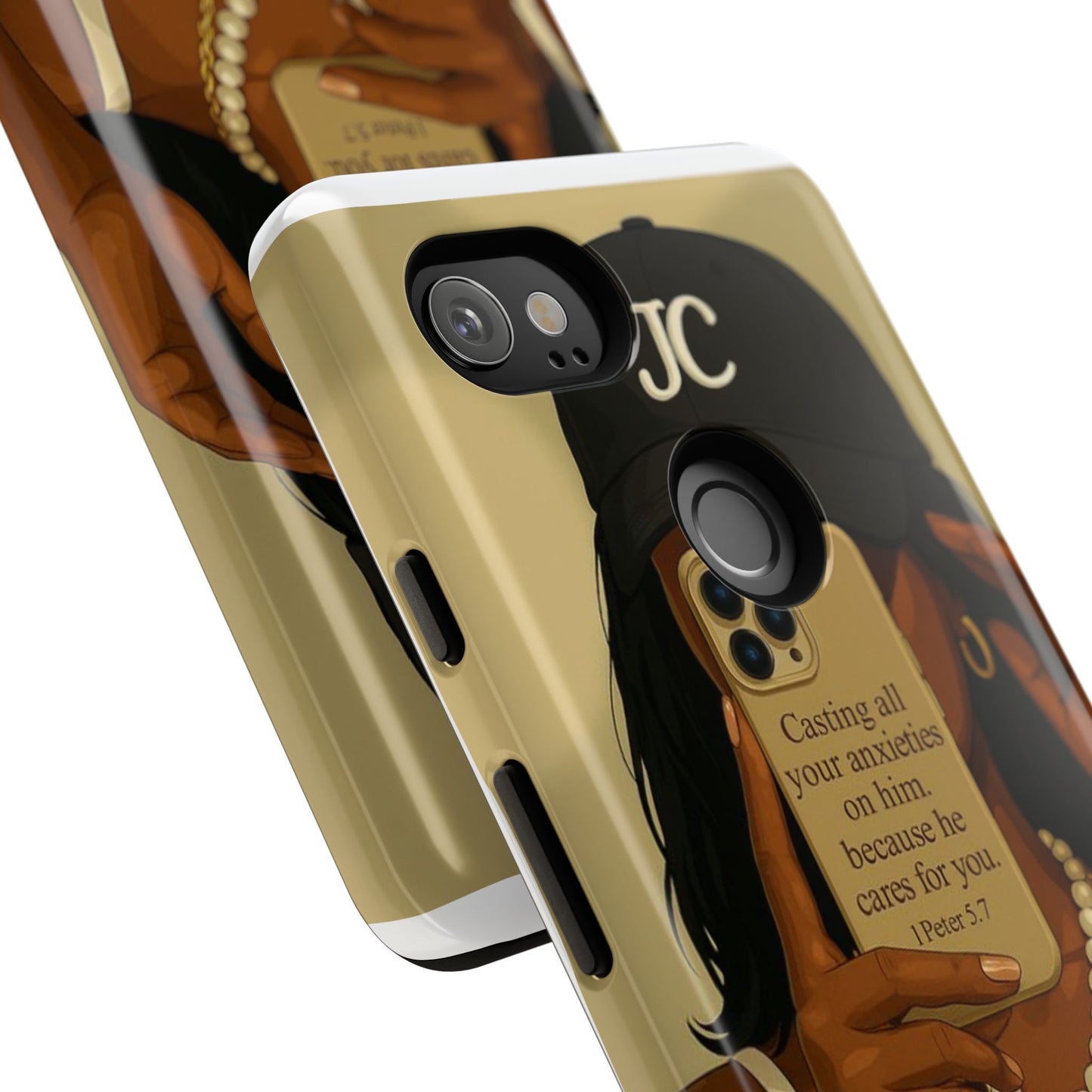 1 Peter 5:7 faith phone case cast your cares