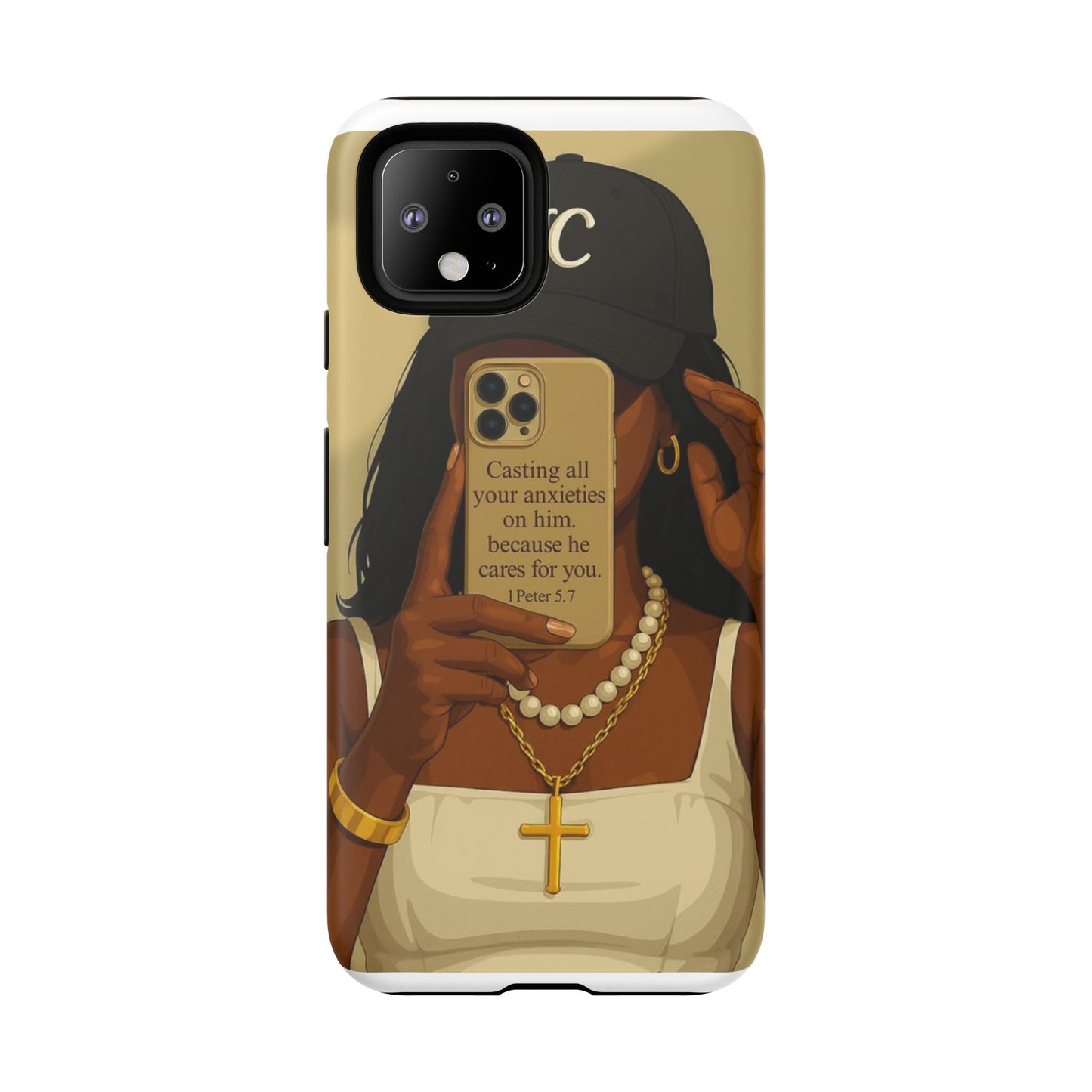 1 Peter 5:7 faith phone case cast your cares