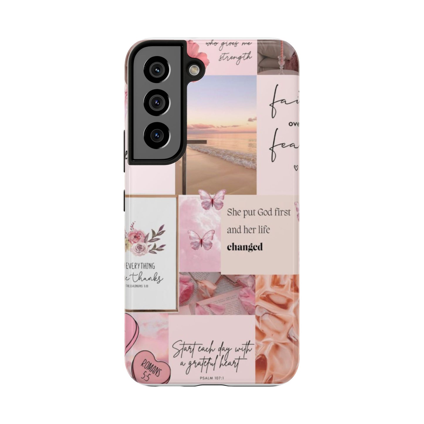 Put God first phone case, gentle strength, and soft surrender