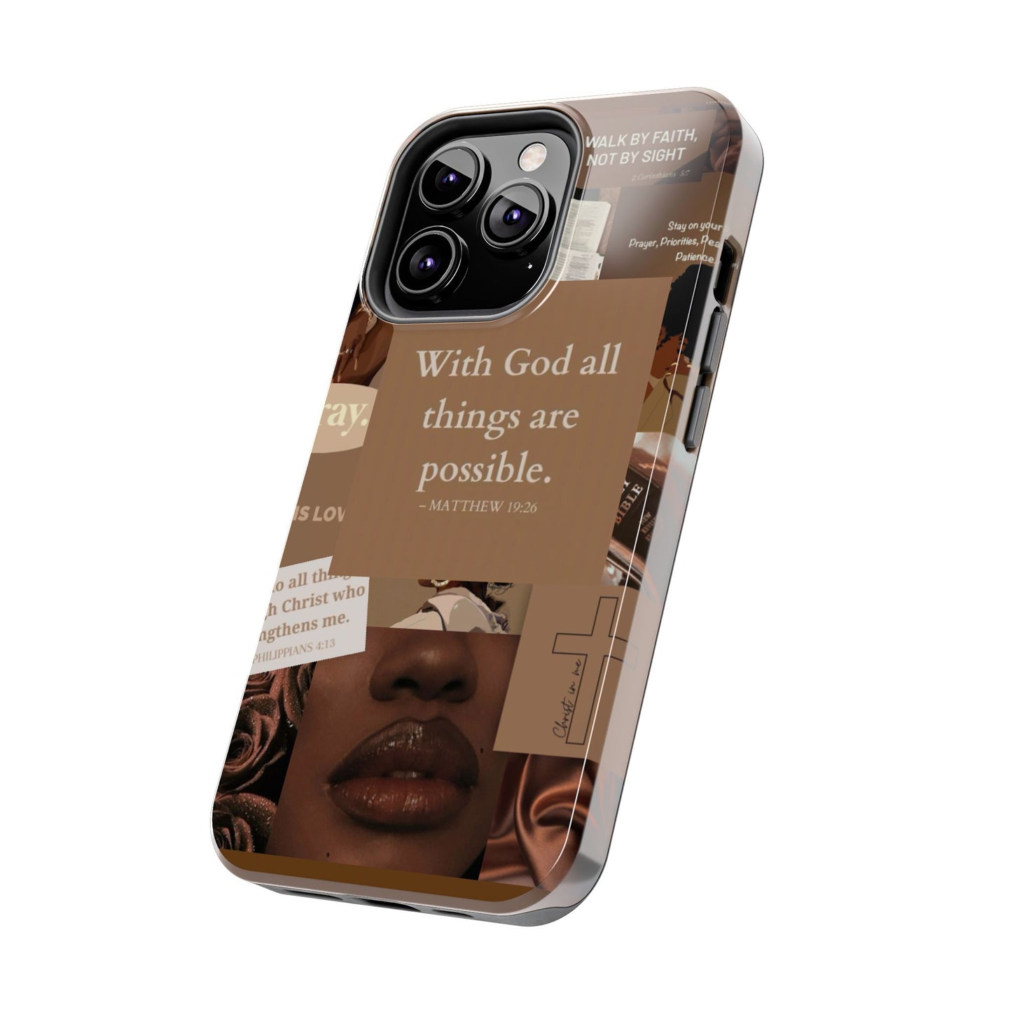 All things are possible phone case bold faith daily reminder