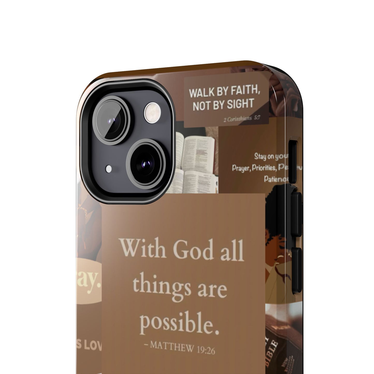All things are possible phone case bold faith daily reminder