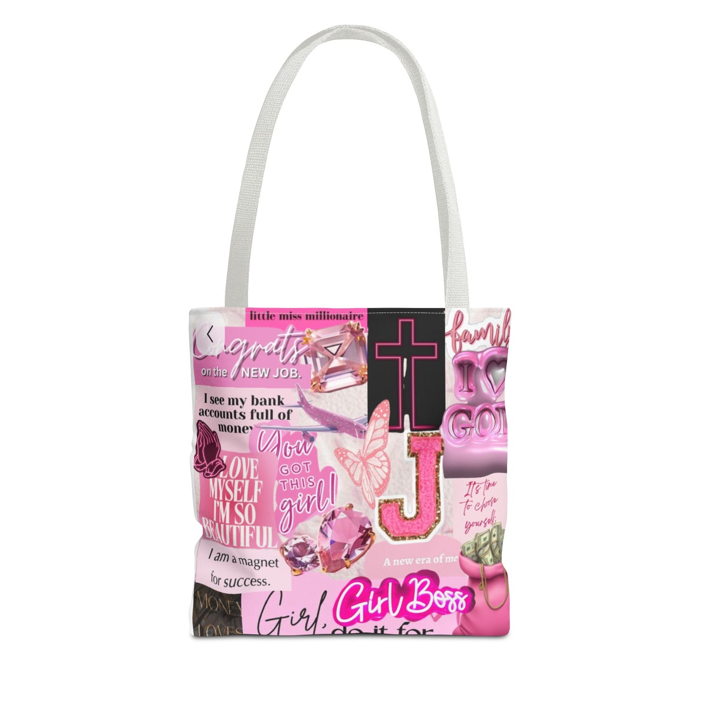 Inspirational Tote Bag for Girls - Motivational AOP Design