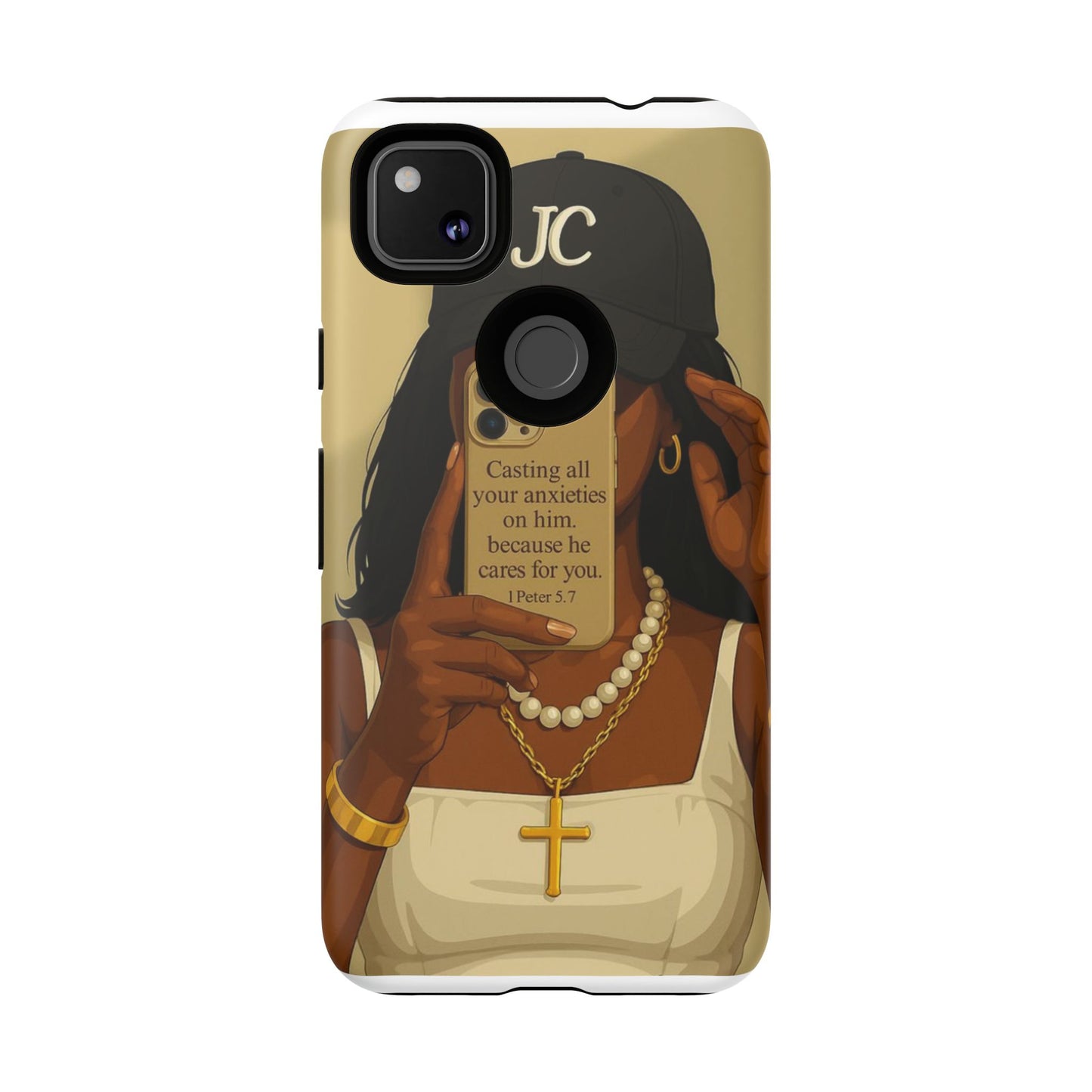 1 Peter 5:7 faith phone case cast your cares