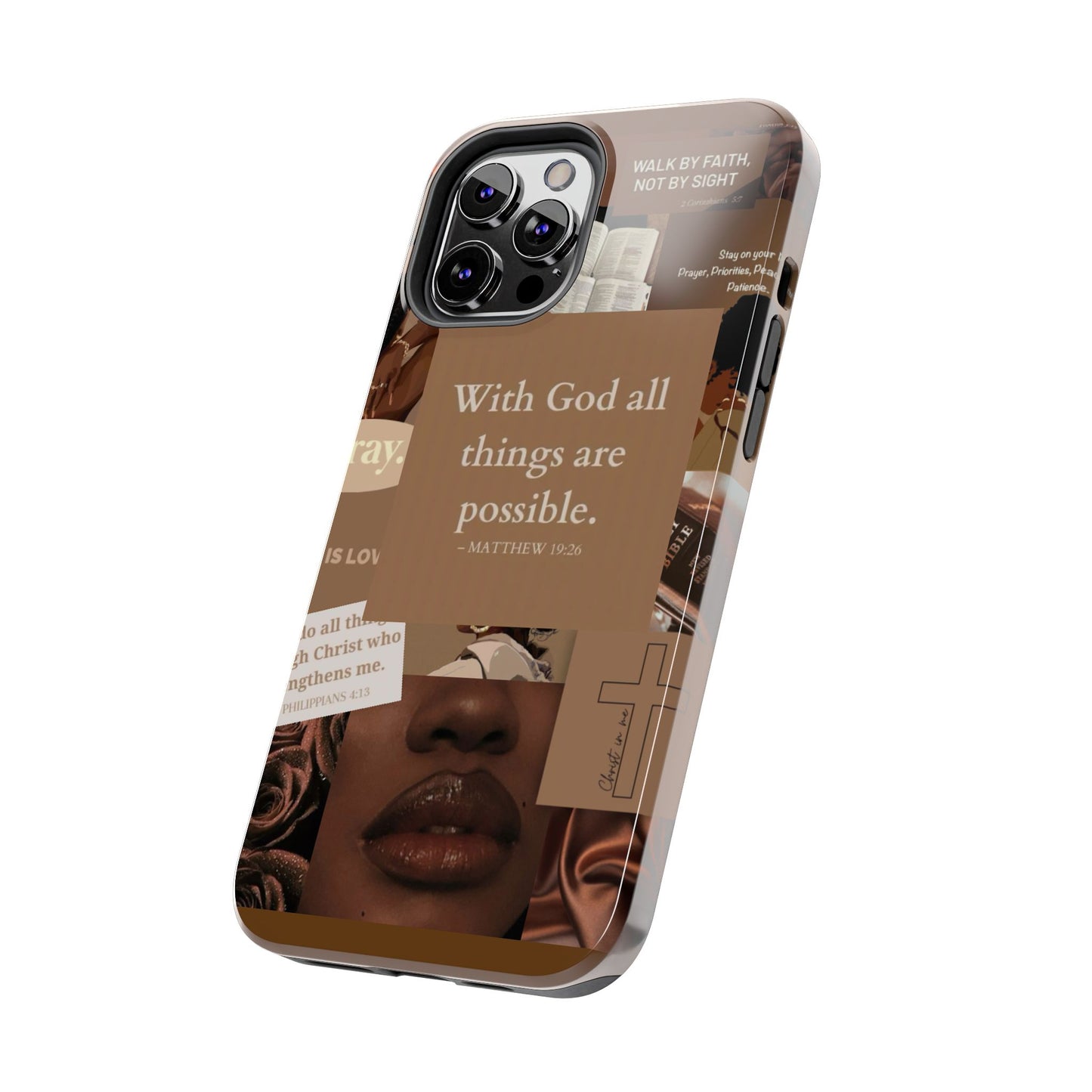All things are possible phone case bold faith daily reminder