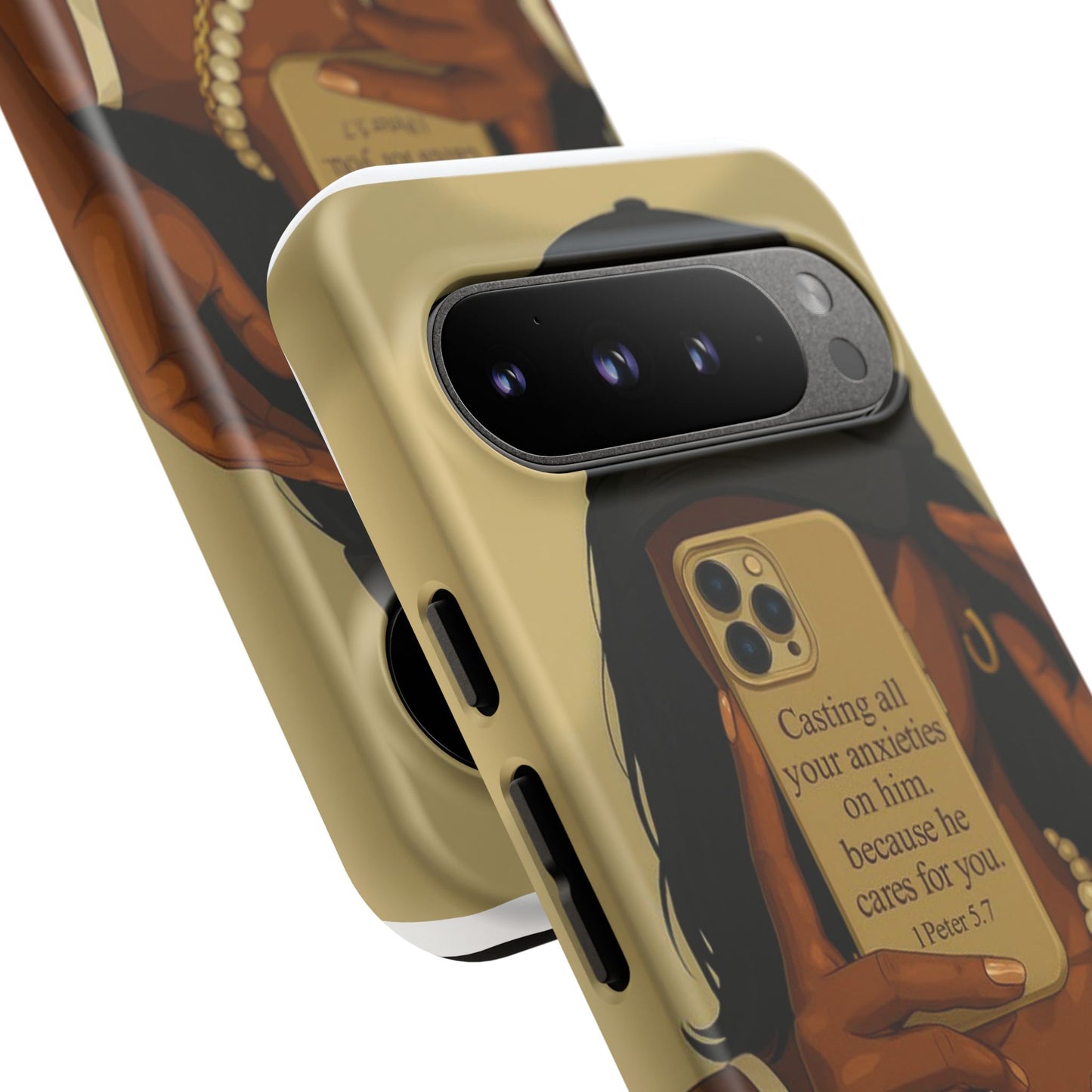 1 Peter 5:7 faith phone case cast your cares