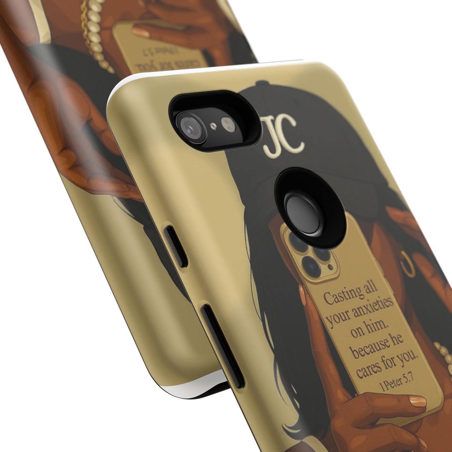 1 Peter 5:7 faith phone case cast your cares