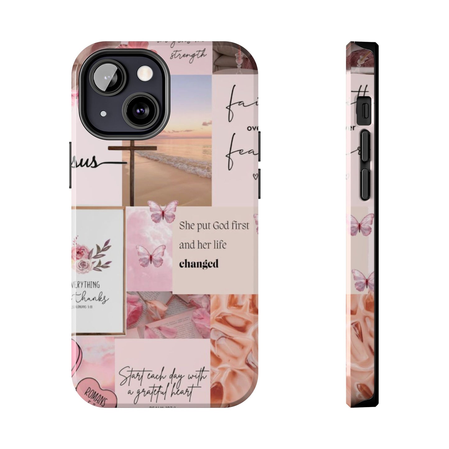 Put God first phone case, gentle strength, and soft surrender