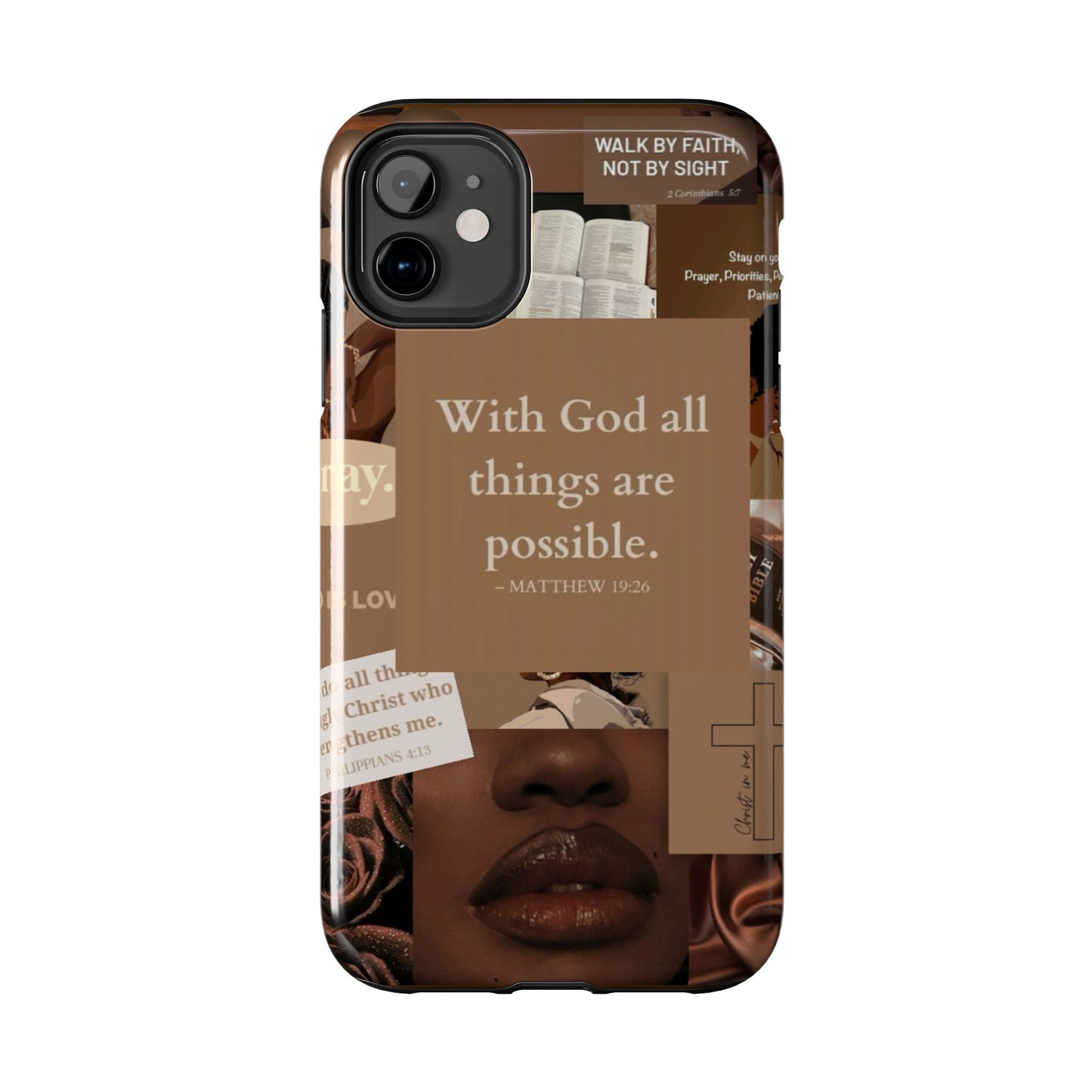All things are possible phone case bold faith daily reminder