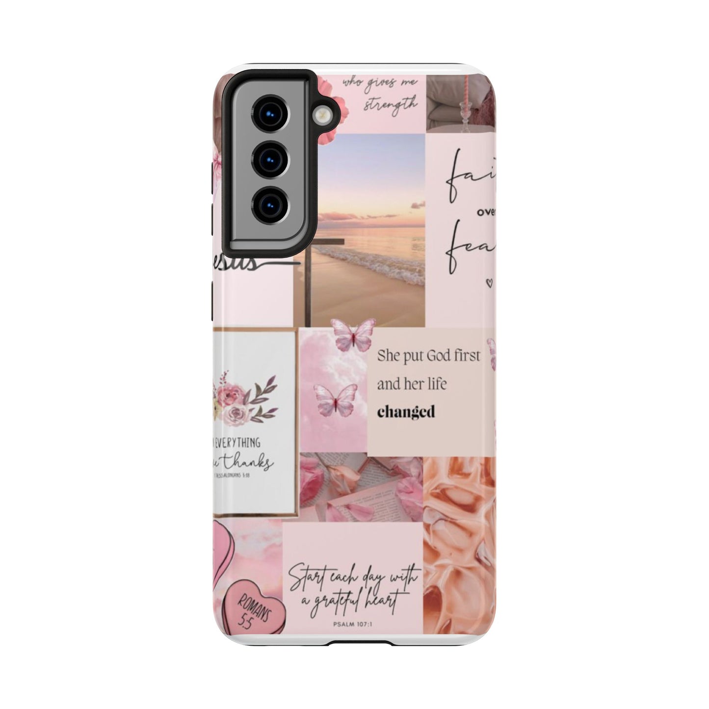 Put God first phone case, gentle strength, and soft surrender