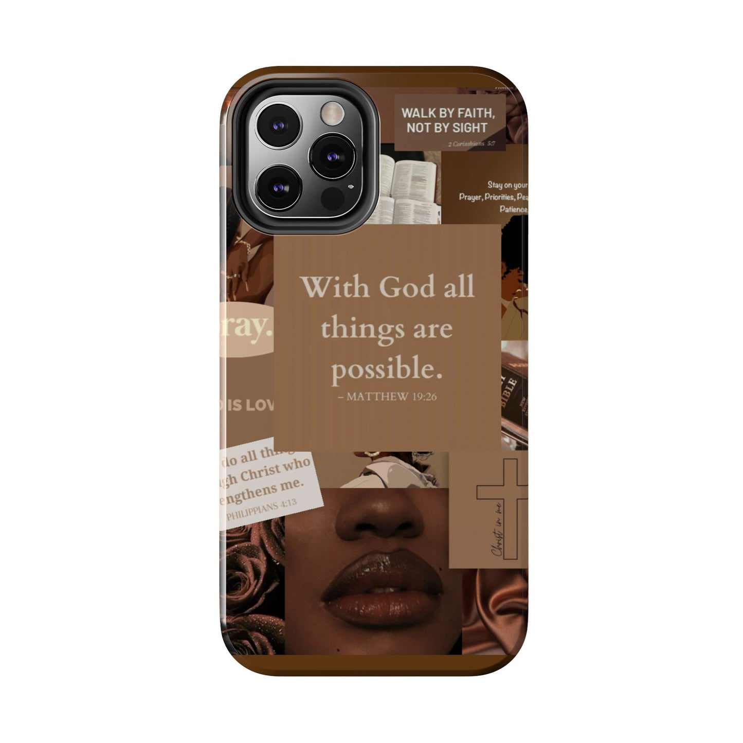 All things are possible phone case bold faith daily reminder