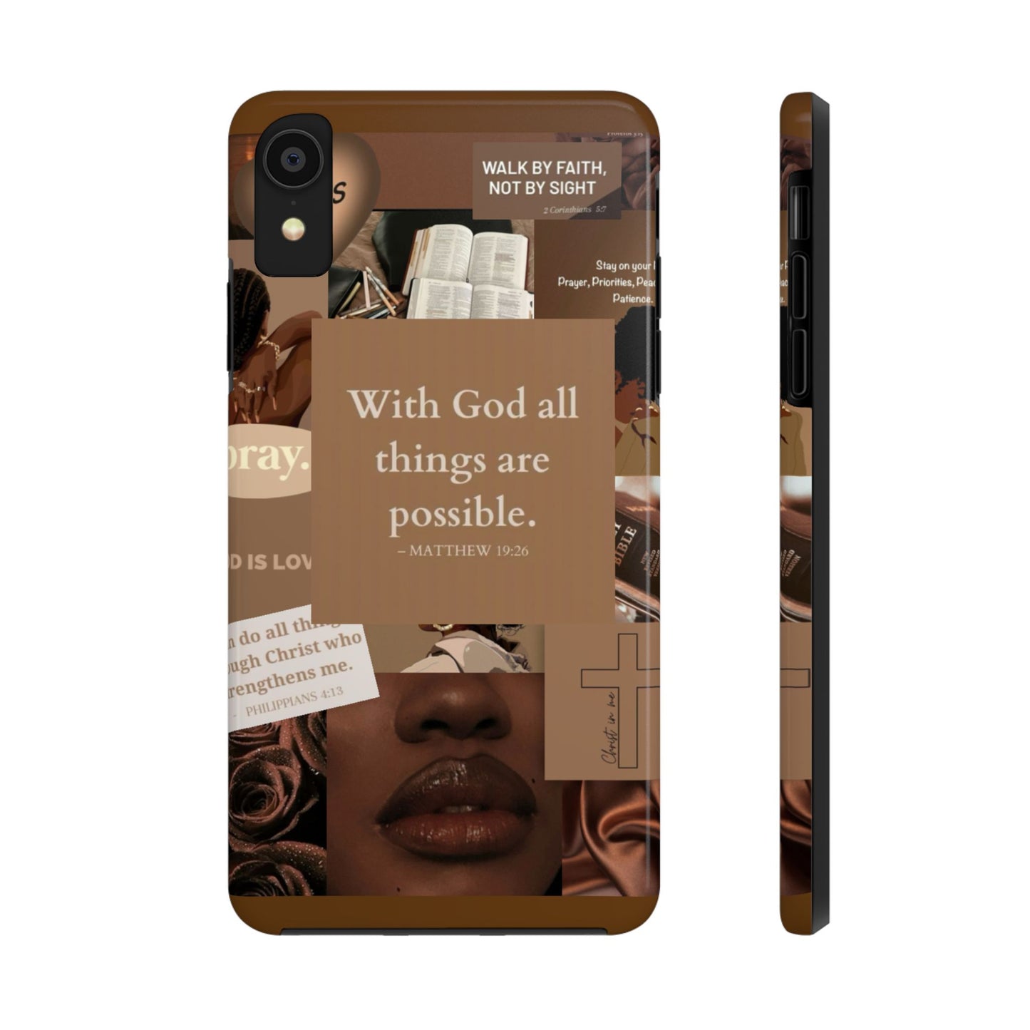 All things are possible phone case bold faith daily reminder