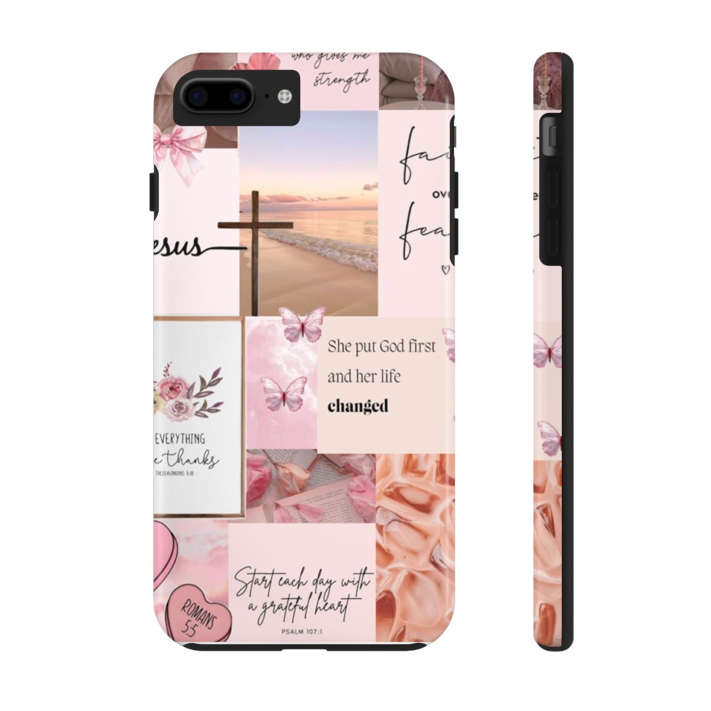 Put God first phone case, gentle strength, and soft surrender