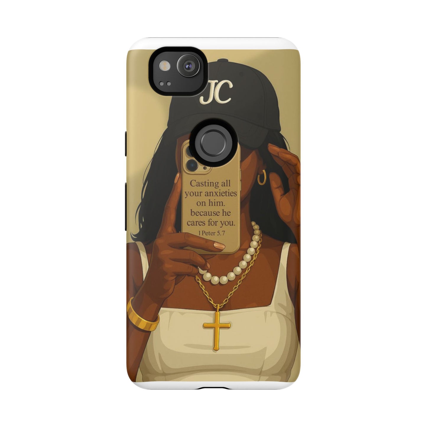 1 Peter 5:7 faith phone case cast your cares