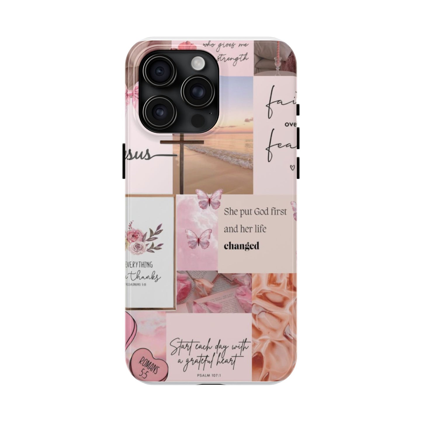 Put God first phone case, gentle strength, and soft surrender
