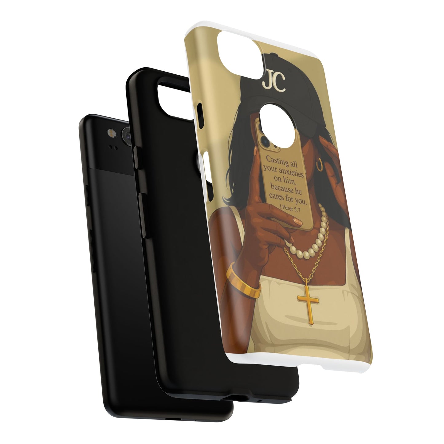 1 Peter 5:7 faith phone case cast your cares
