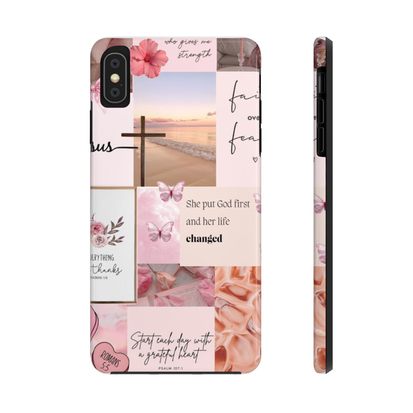 Put God first phone case, gentle strength, and soft surrender