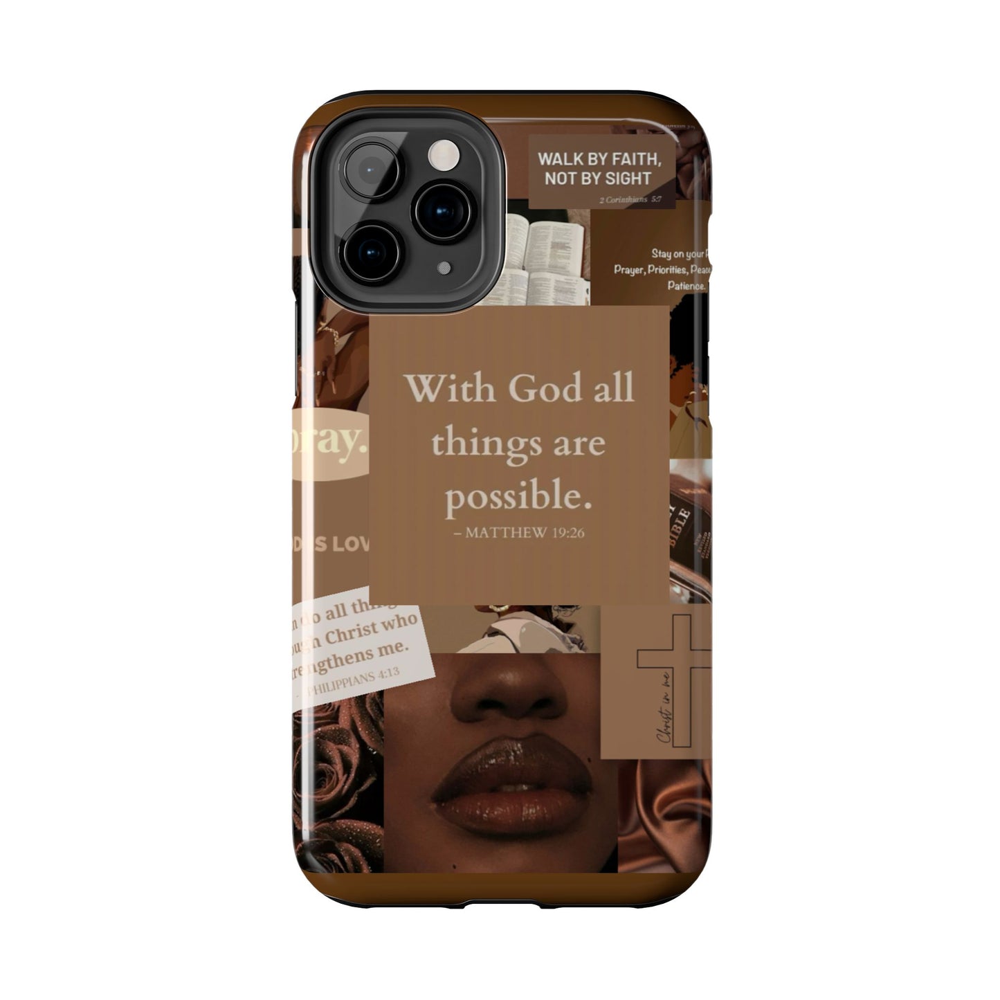All things are possible phone case bold faith daily reminder