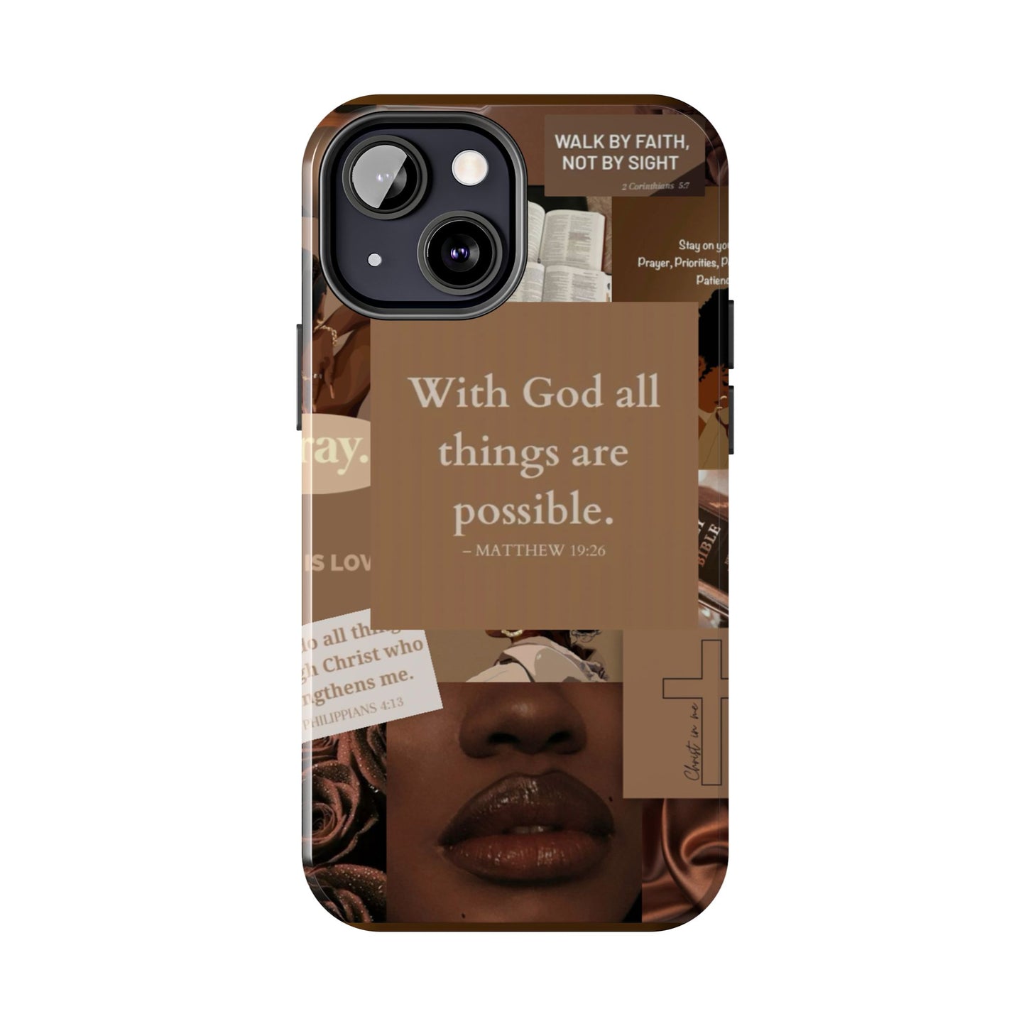 All things are possible phone case bold faith daily reminder