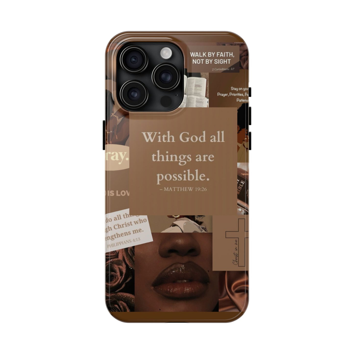 All things are possible phone case bold faith daily reminder