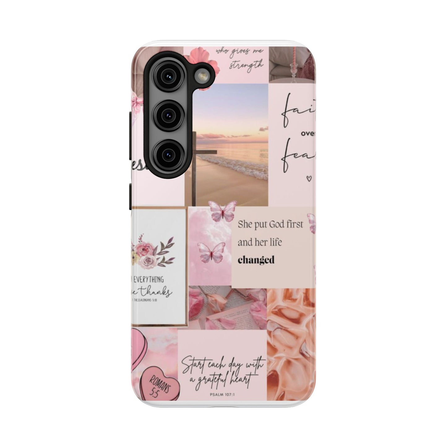 Put God first phone case, gentle strength, and soft surrender