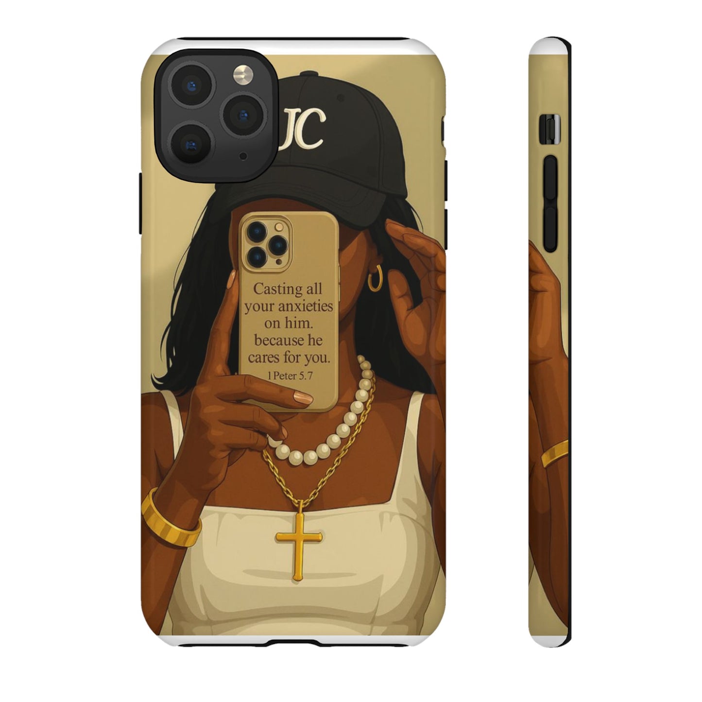 1 Peter 5:7 faith phone case cast your cares