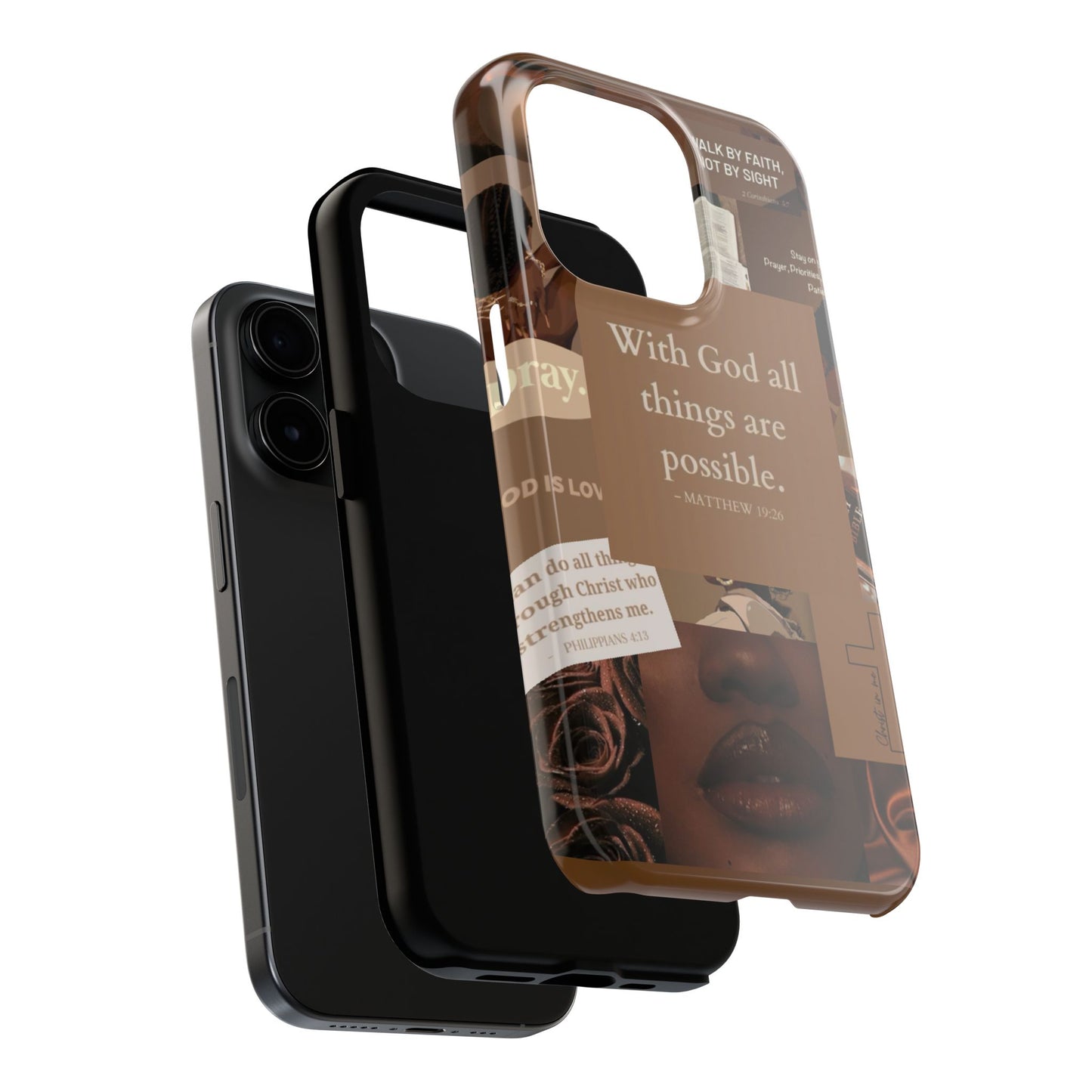 All things are possible phone case bold faith daily reminder