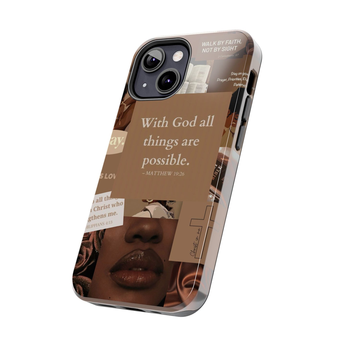 All things are possible phone case bold faith daily reminder