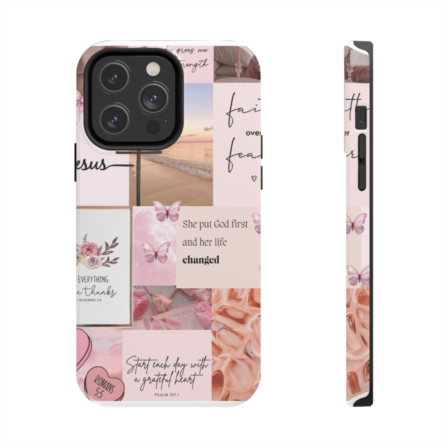 Put God first phone case, gentle strength, and soft surrender