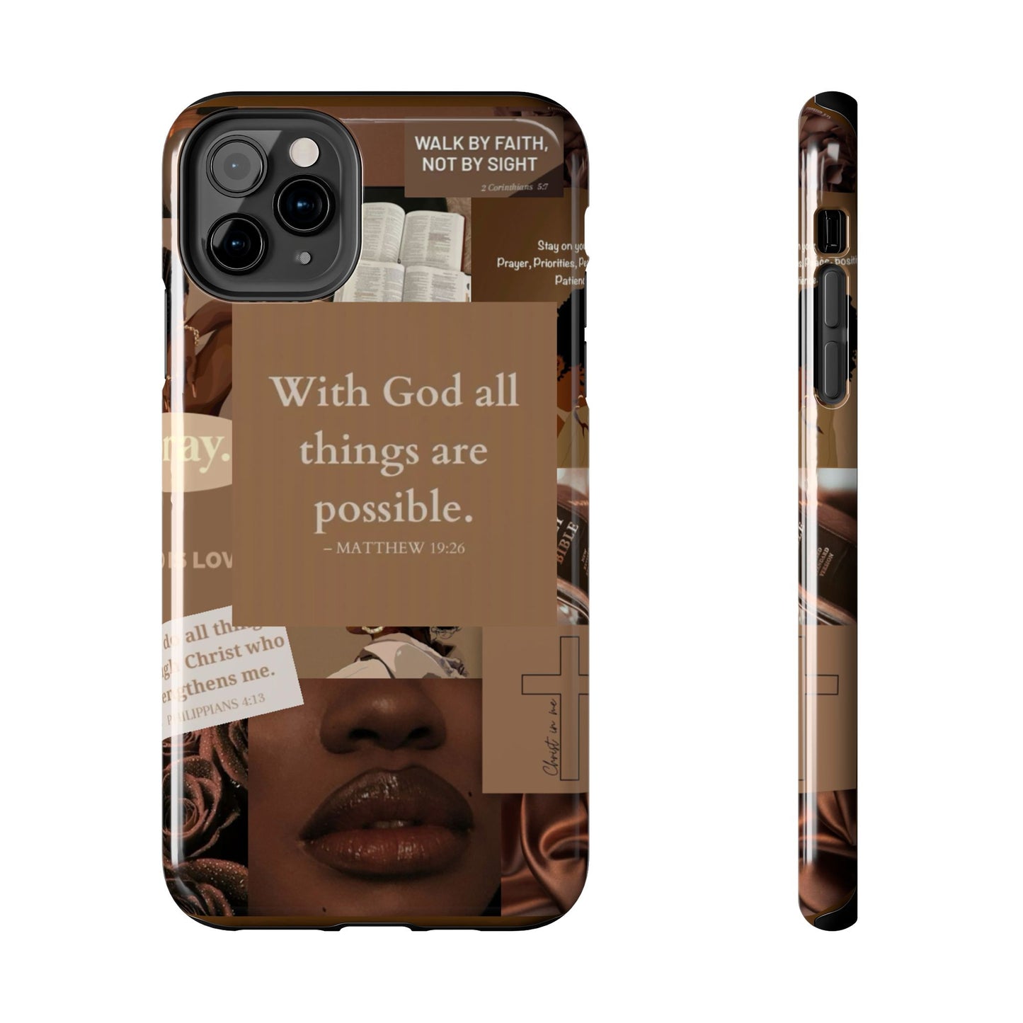 All things are possible phone case bold faith daily reminder