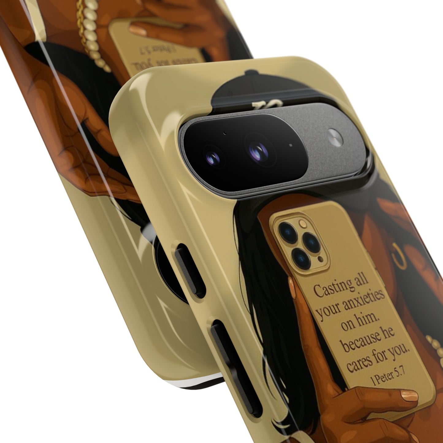 1 Peter 5:7 faith phone case cast your cares