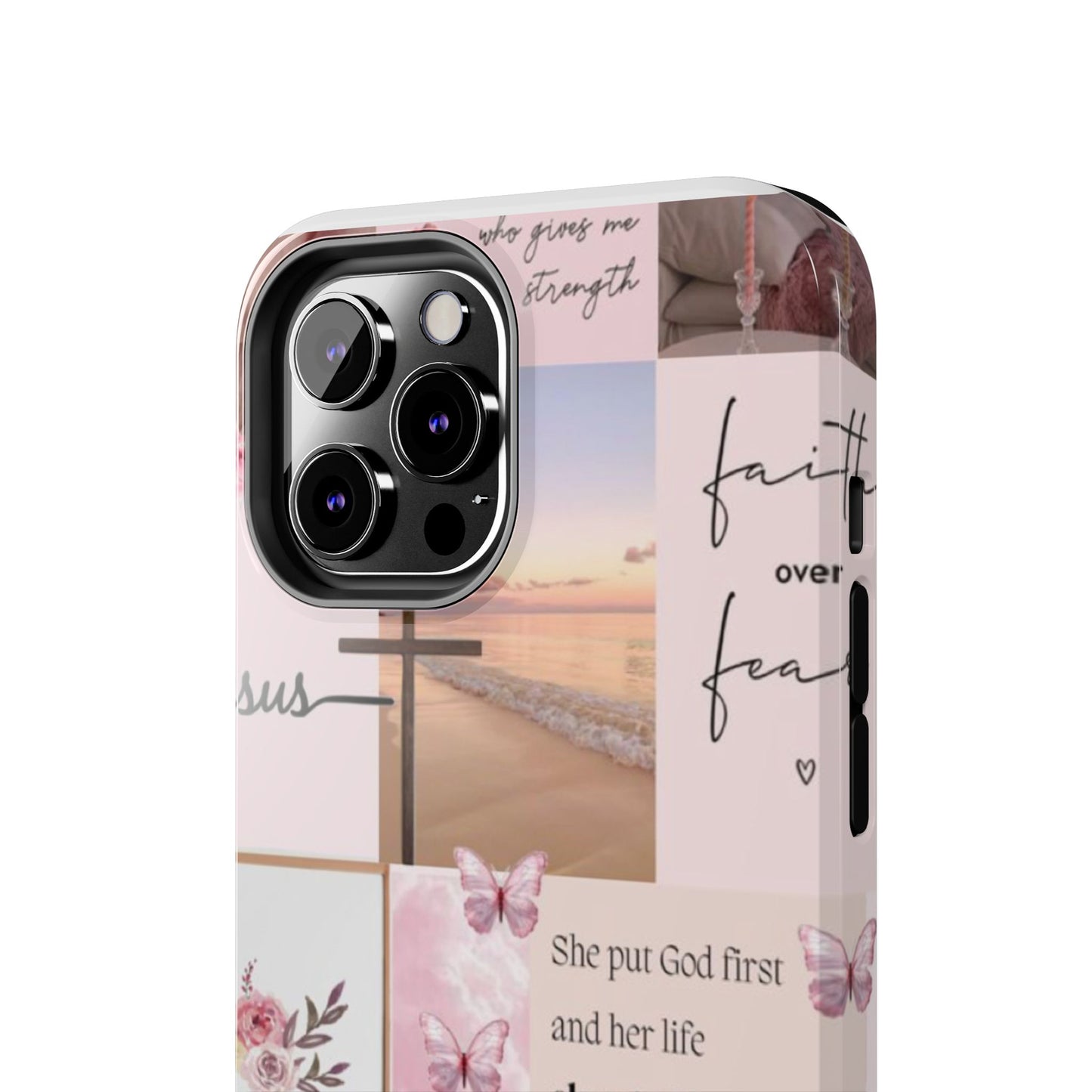 Put God first phone case, gentle strength, and soft surrender