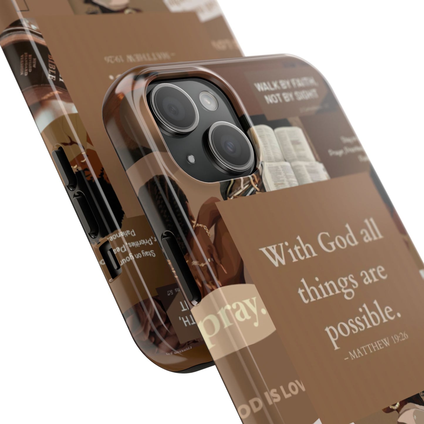 All things are possible phone case bold faith daily reminder