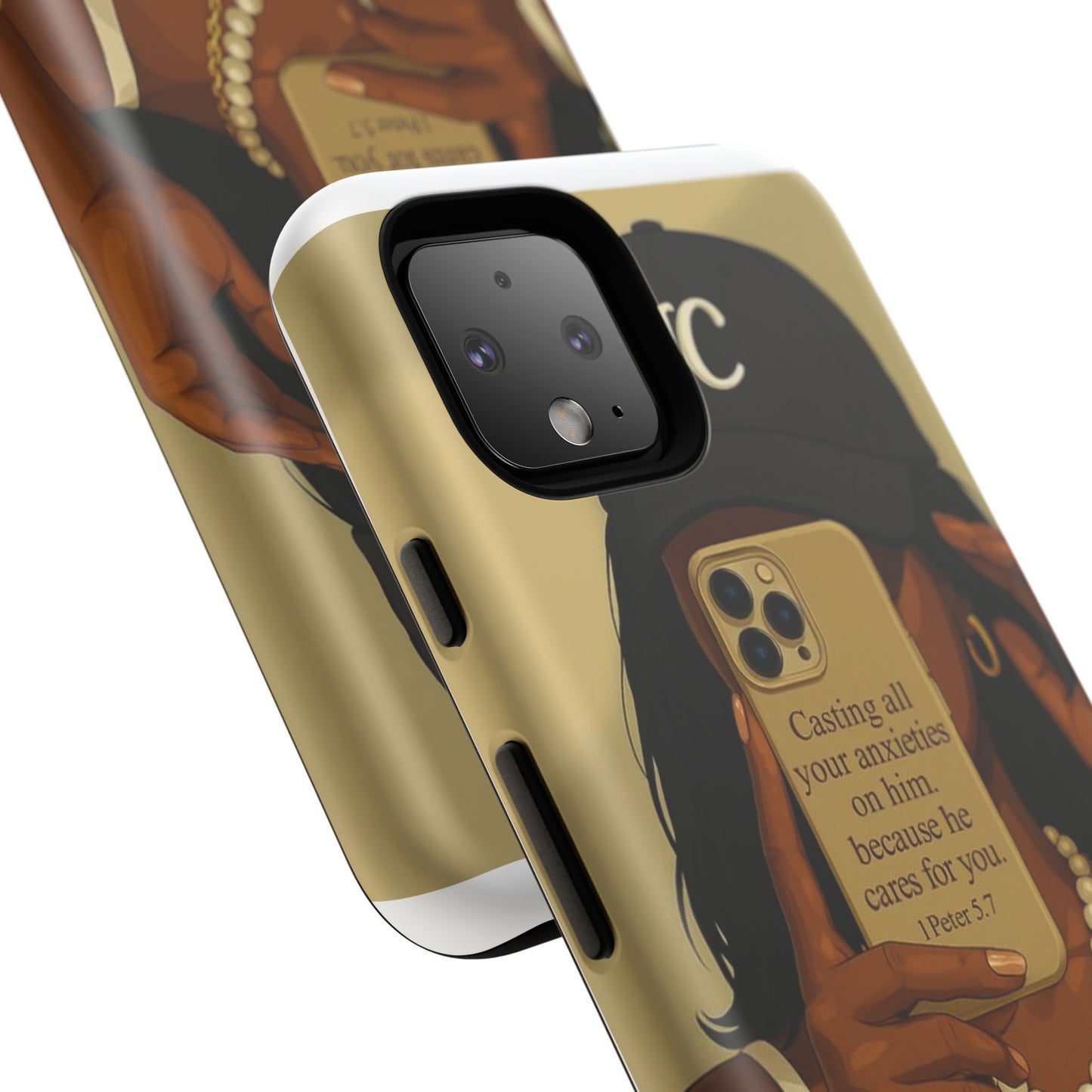 1 Peter 5:7 faith phone case cast your cares
