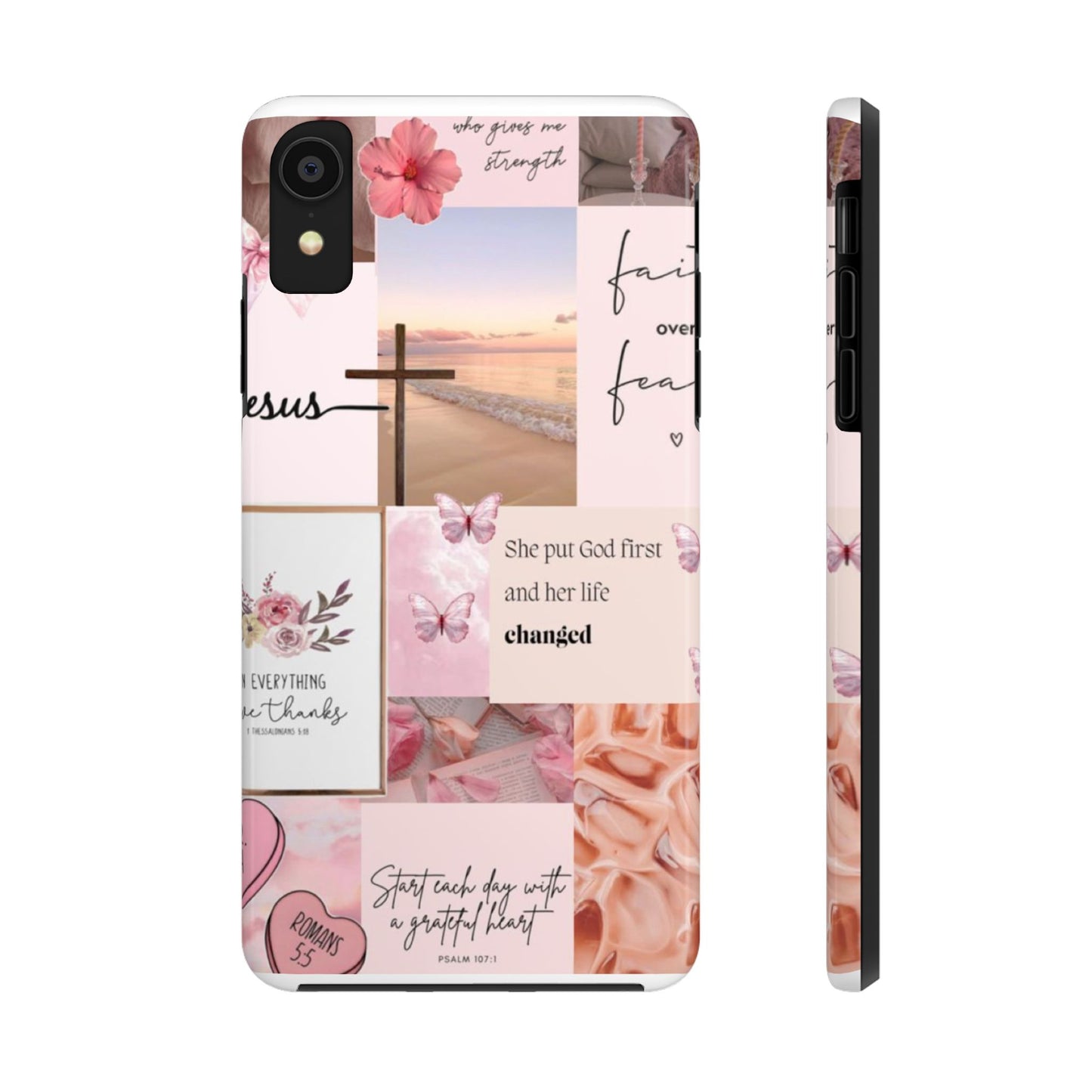 Put God first phone case, gentle strength, and soft surrender