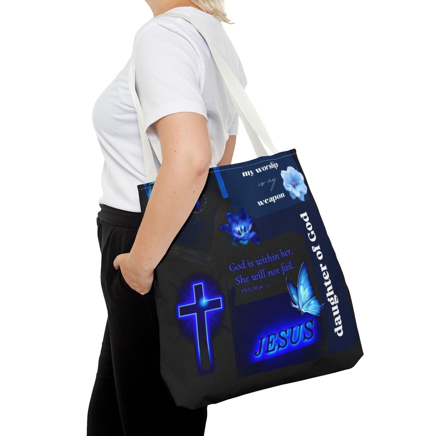 Inspirational Tote Bag for Christian Women - 'Daughter of God' Design