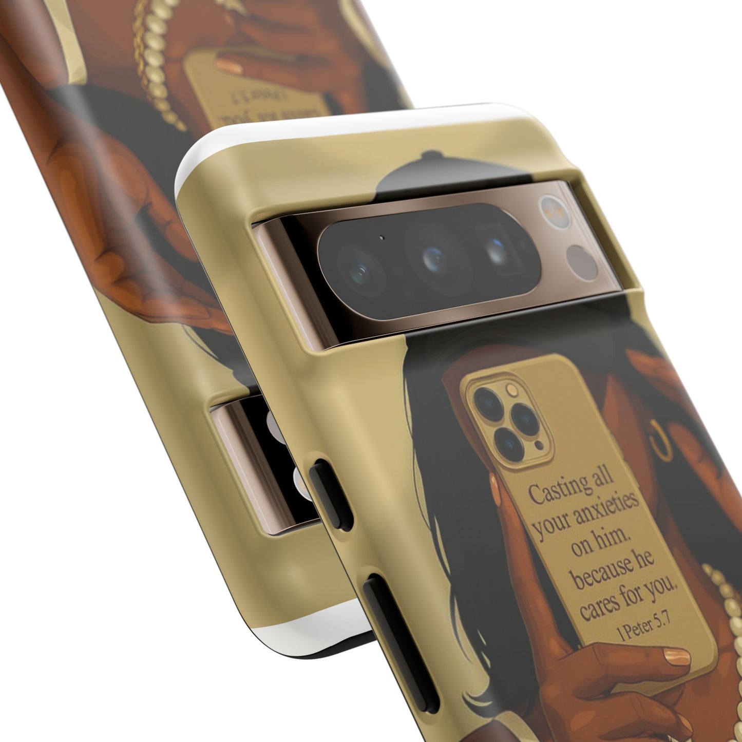 1 Peter 5:7 faith phone case cast your cares