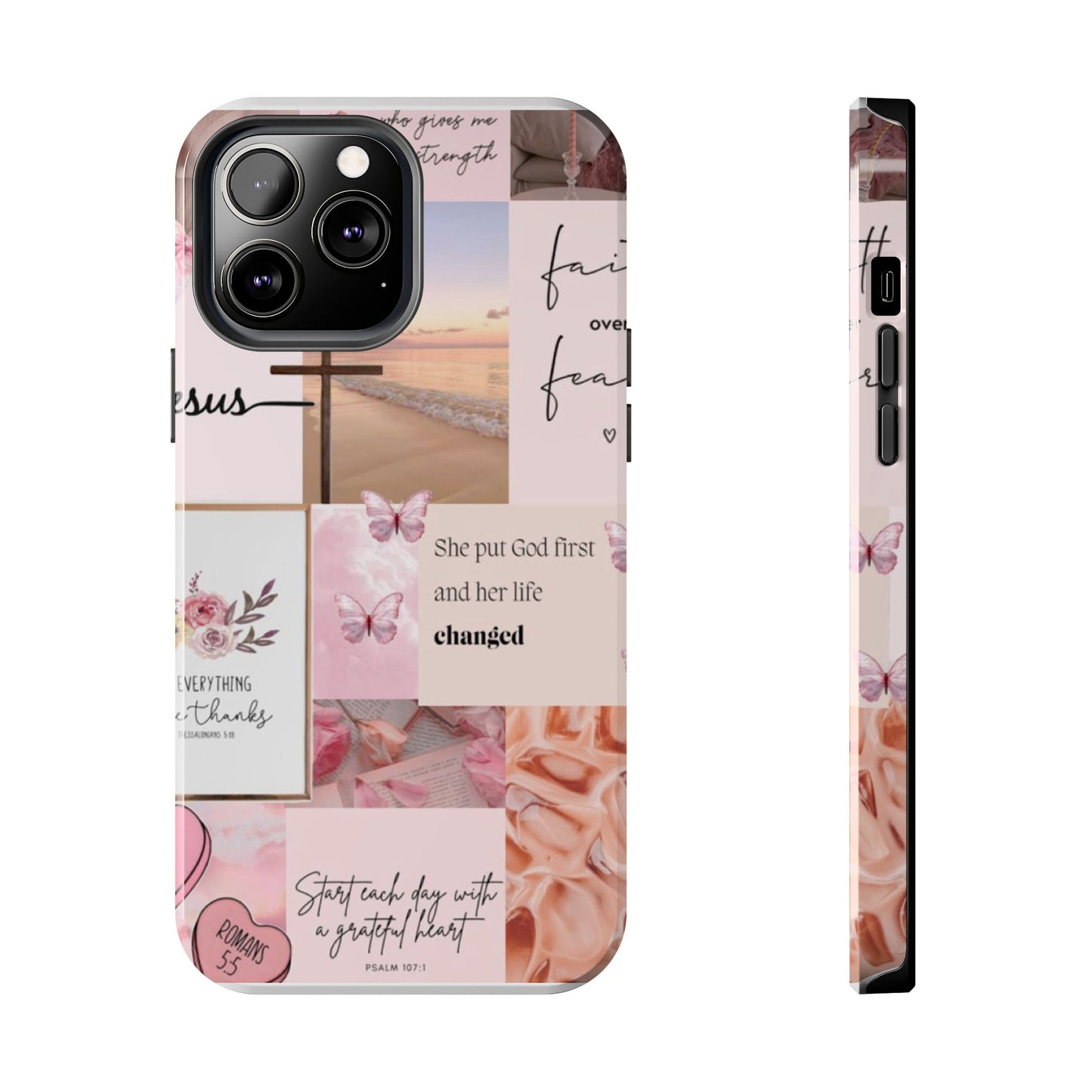 Put God first phone case, gentle strength, and soft surrender