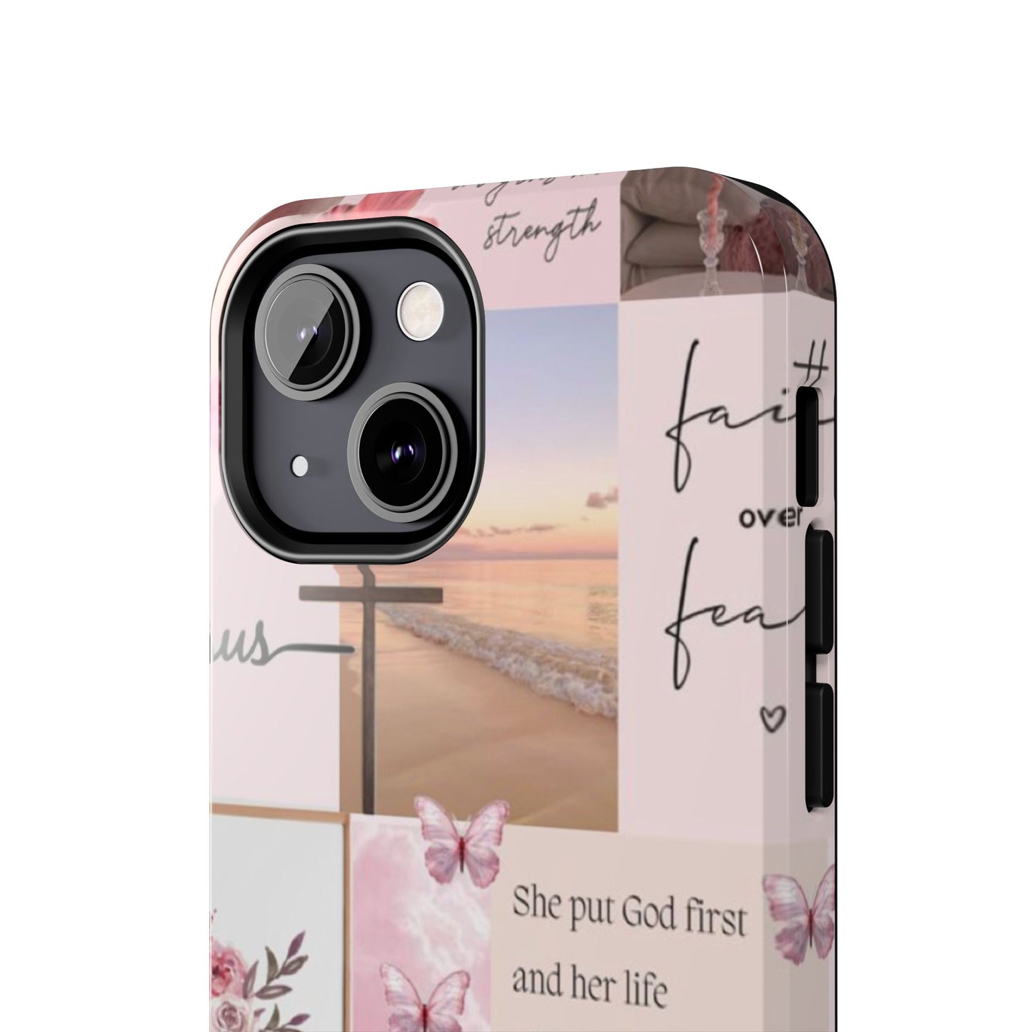Put God first phone case, gentle strength, and soft surrender