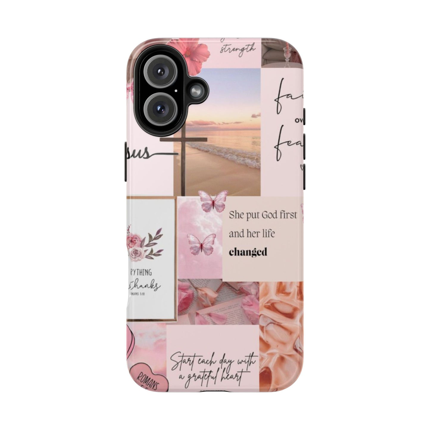 Put God first phone case, gentle strength, and soft surrender
