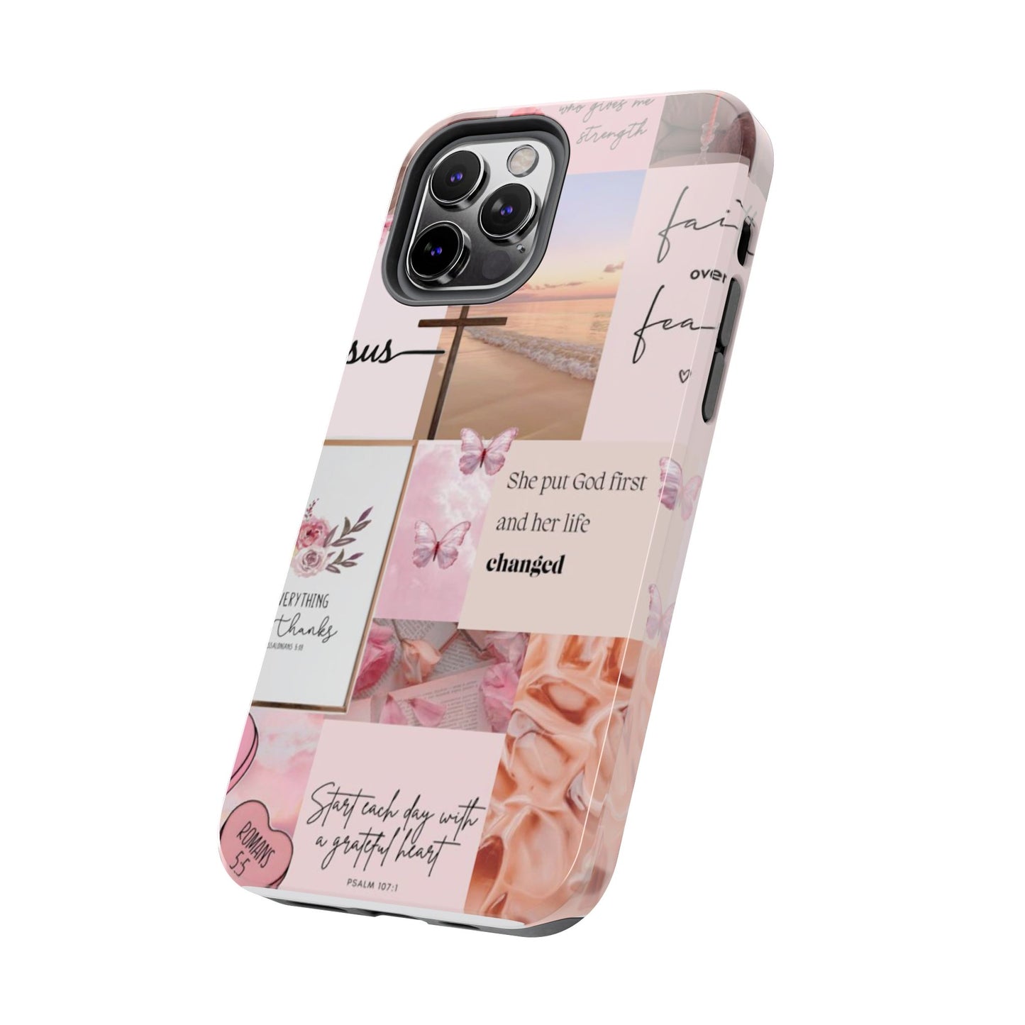Put God first phone case, gentle strength, and soft surrender