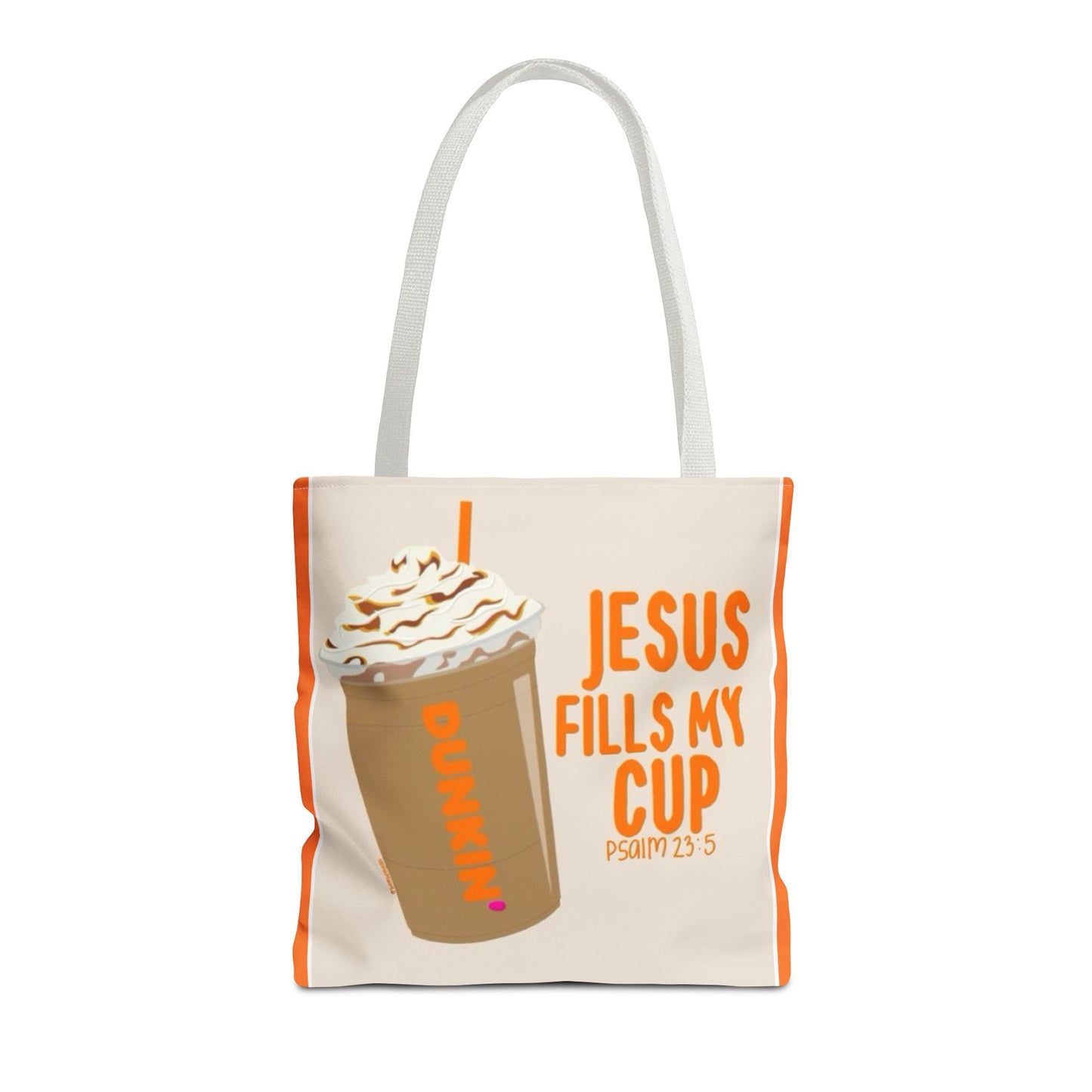 Inspirational Coffee Tote Bag - Jesus Fills My Cup