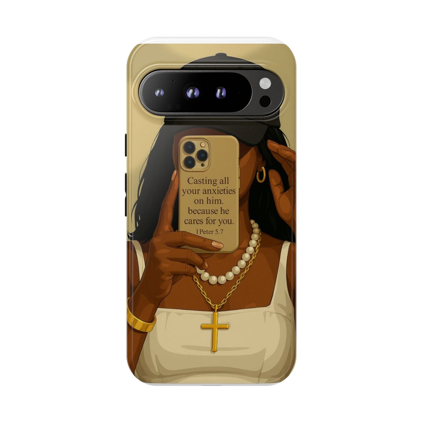 1 Peter 5:7 faith phone case cast your cares