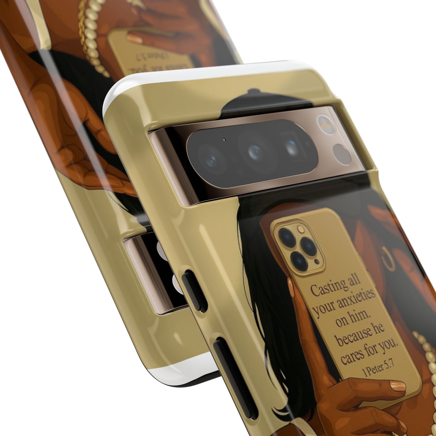 1 Peter 5:7 faith phone case cast your cares