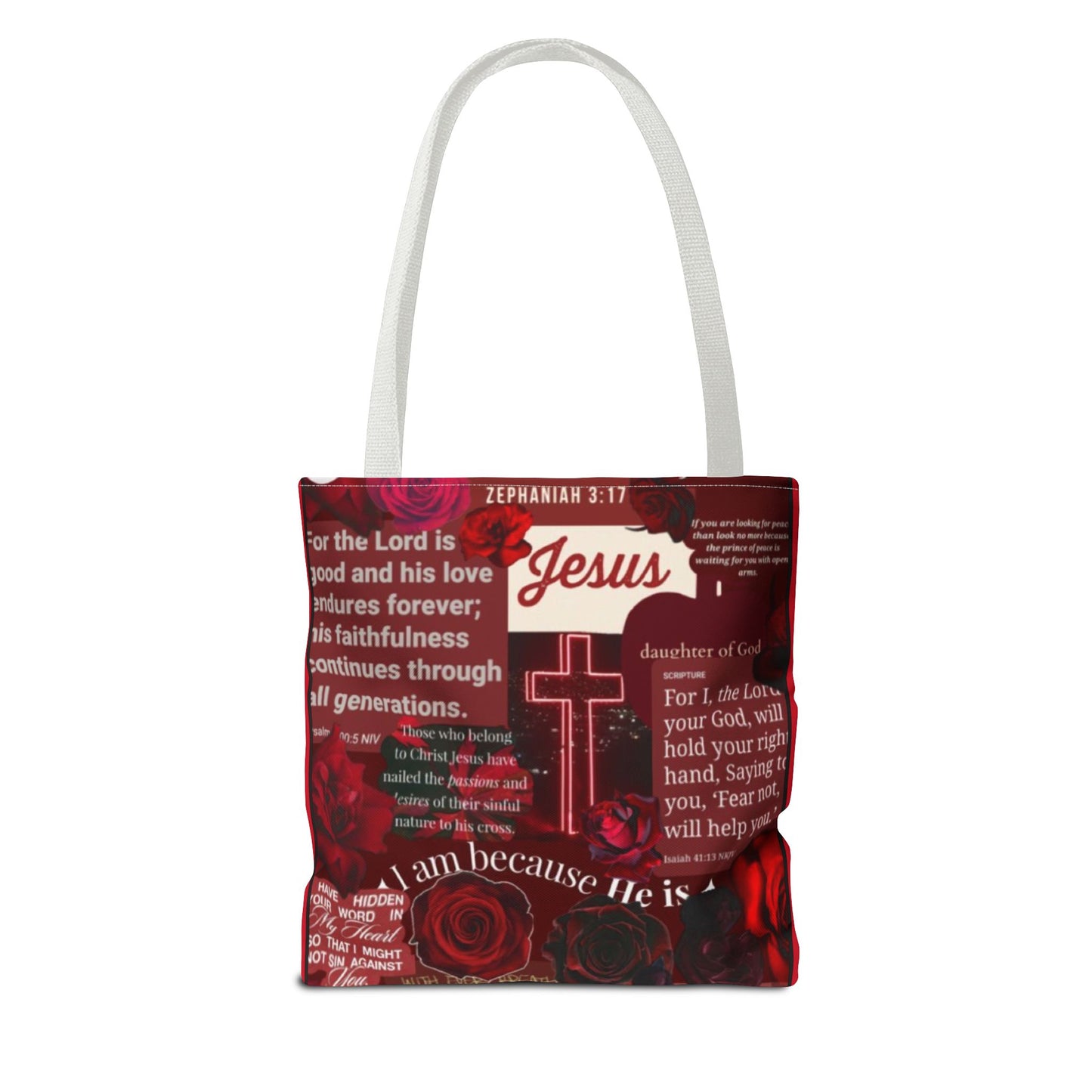 Faith-Inspired Tote Bag with Bible Verses