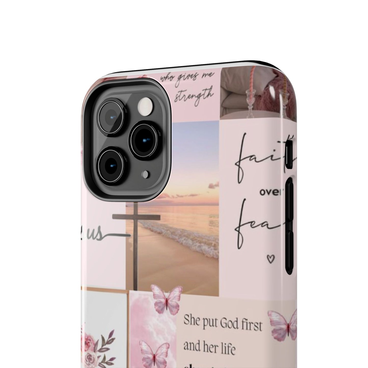 Put God first phone case, gentle strength, and soft surrender
