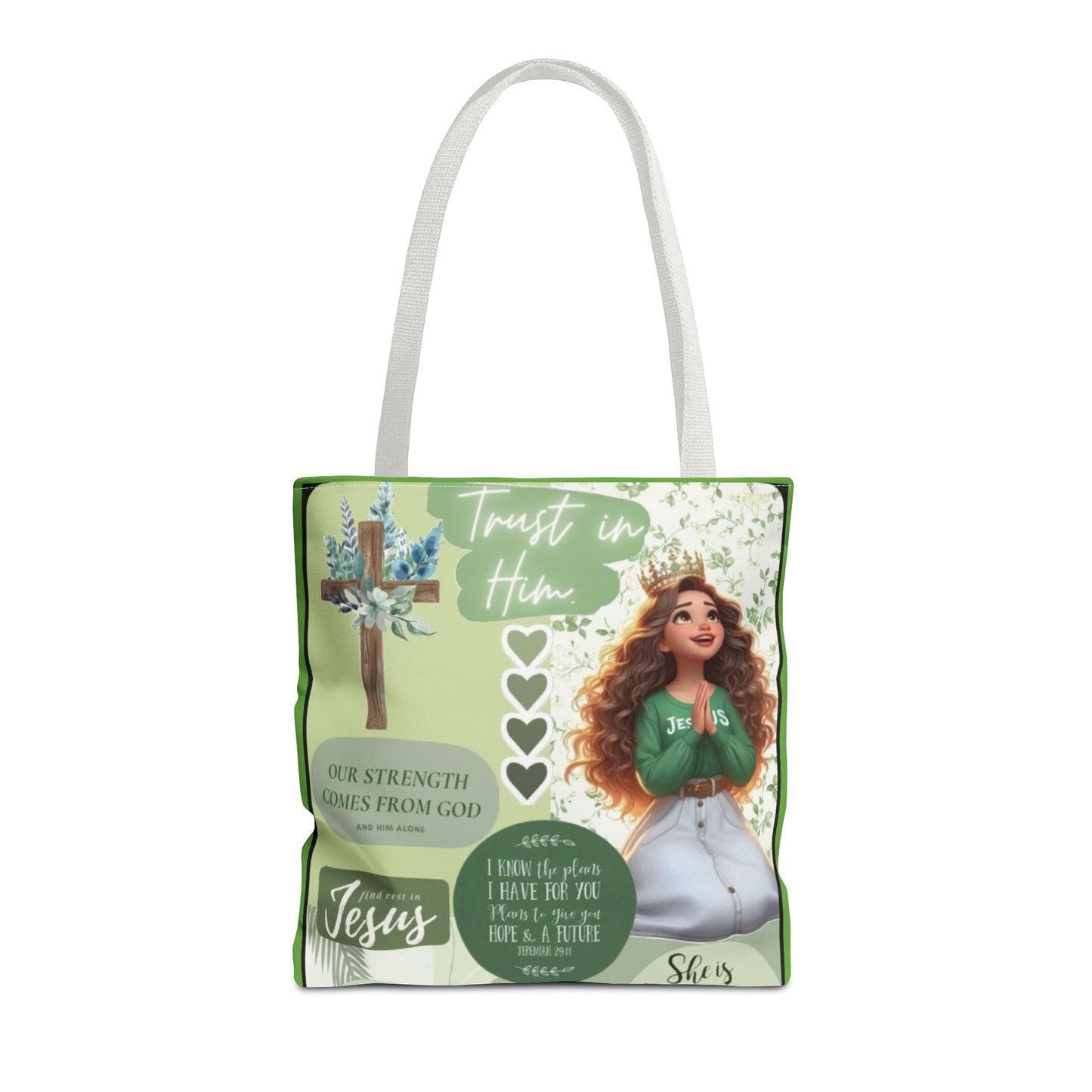 Inspirational Tote Bag - Trust in Him Design