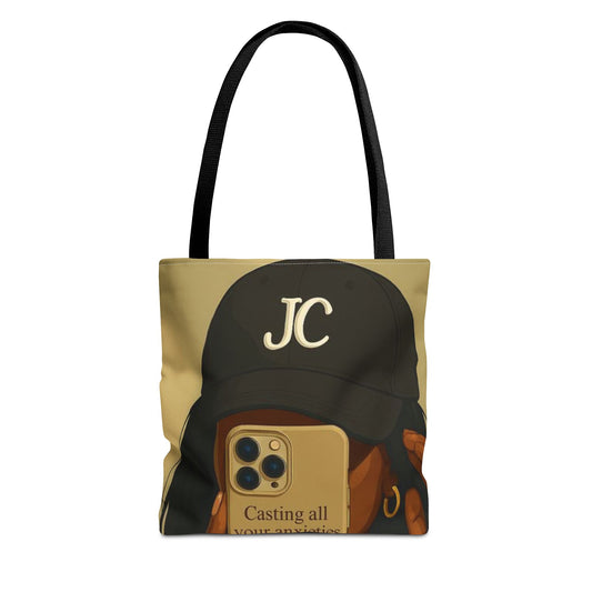 Faith tote bag cast your cares and carry bodly