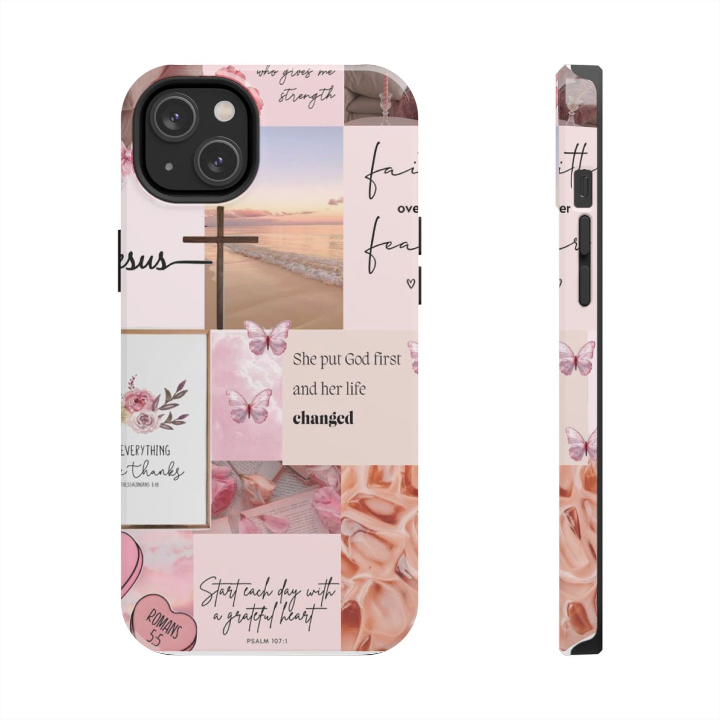 Put God first phone case, gentle strength, and soft surrender