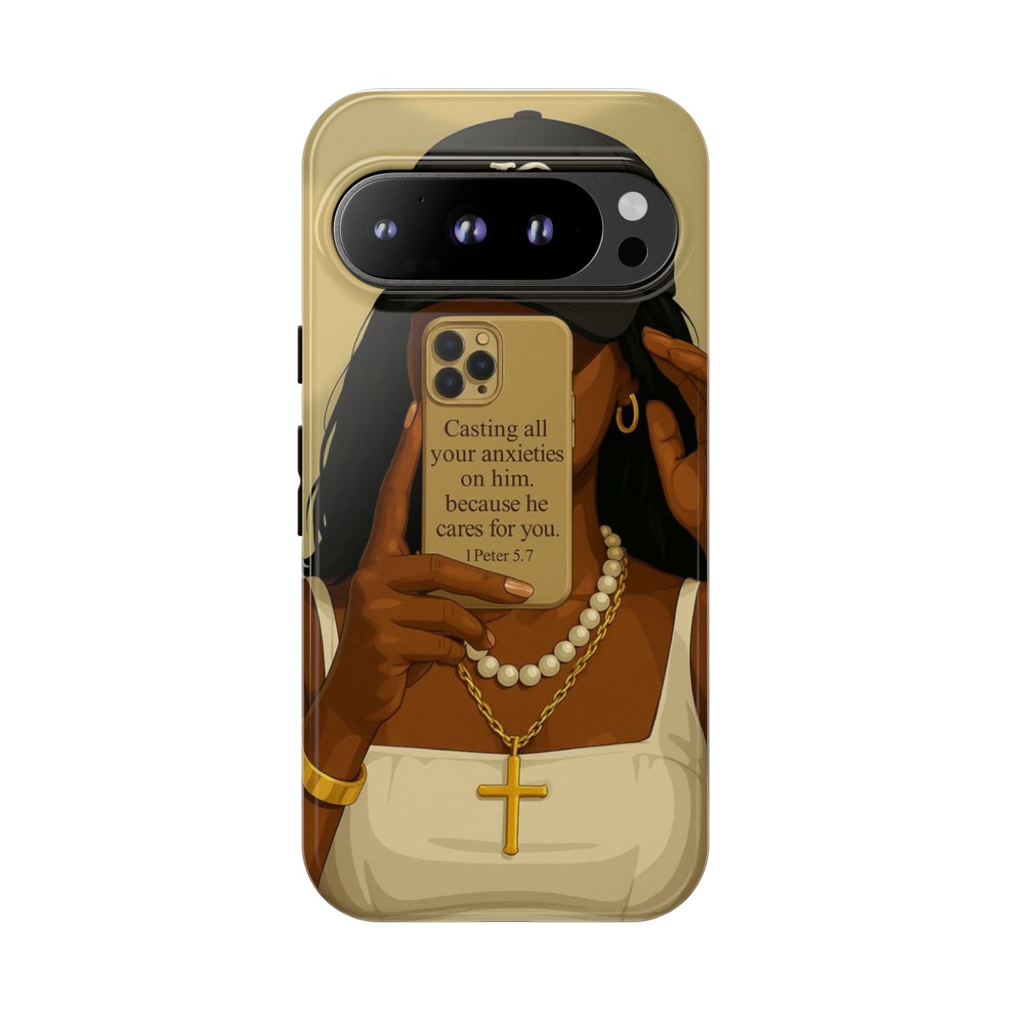 1 Peter 5:7 faith phone case cast your cares