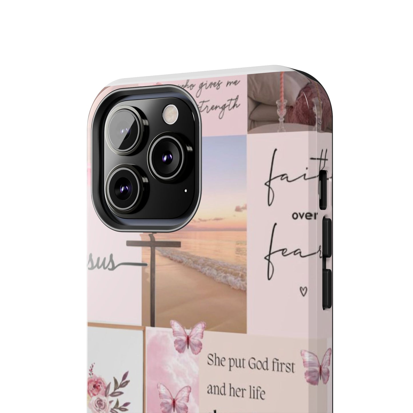 Put God first phone case, gentle strength, and soft surrender